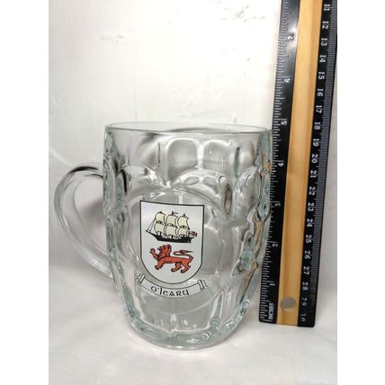 O'Leary Beer Glass Pint Large approx. 16 oz. Sailing Ship Logo - Fast Shipping!