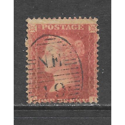 GB QV 1d PENNY RED STAR PERF 14 LARGE CROWN OI LETTERS