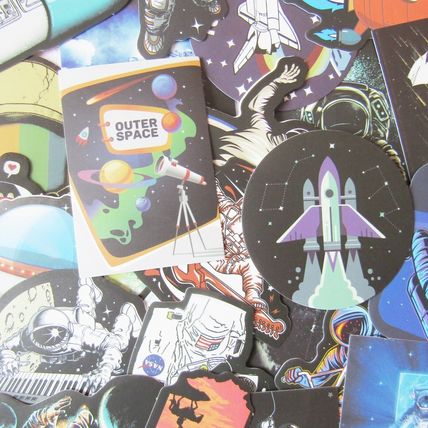 25 Space Themed Stickers Loose Random Selection Fun Scrapbooking Decorate ST18