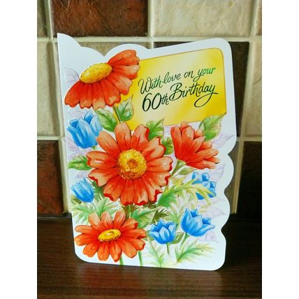60th Birthday Card - ( CHEAP COLLECTION ONLY CARDS ) - 001