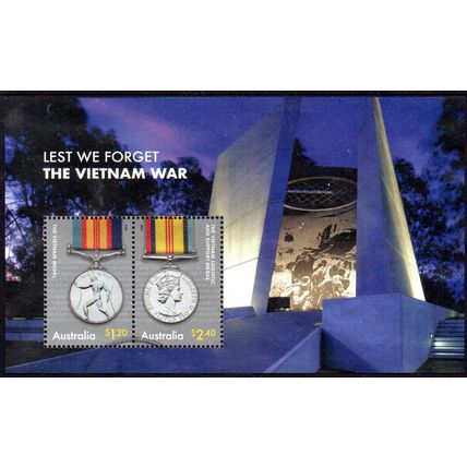 AUSTRALIA: 2023, LEST WE FORGET, THE VIETNAM WAR, USED MINIATURE SHEET. 583/84