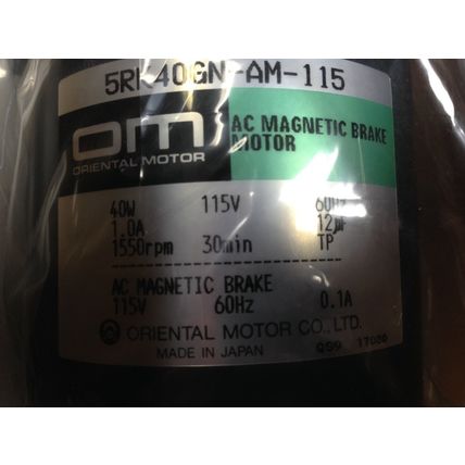 NEW OM 5RK40GN-AM-115 ORIENTAL MOTOR ,TB