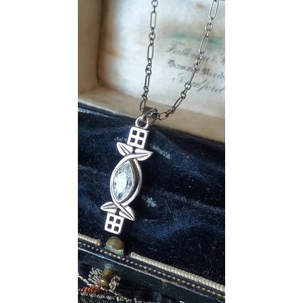 Vintage 1960 Ortak Renne Mackintosh Sterling Silver Necklace Full Hallmarks