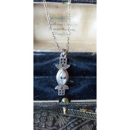 Vintage 1960 Ortak Renne Mackintosh Sterling Silver Necklace Full Hallmarks