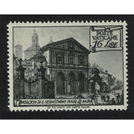Vatican St Sebastian Basilique 1949 MNH SG#144A MI#154A Sc#127a
