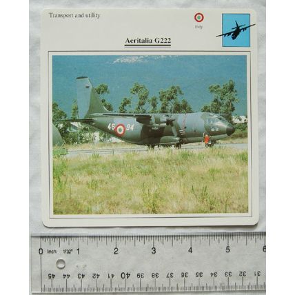 Aeritalia G222 - Italy - Transport & Utility - Collectors Club Card