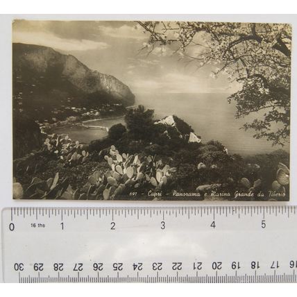 1943 postcard Panorama e Marina Grande de Tiberio, Capri, Italy