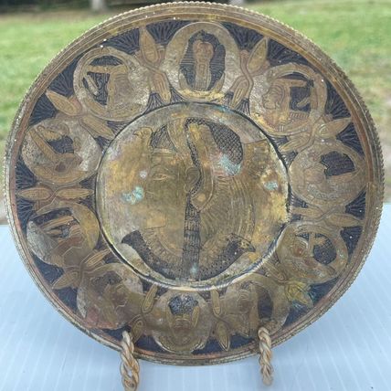 Vintage 5.5” Collector/Decorative Egyptian Plate with Stand