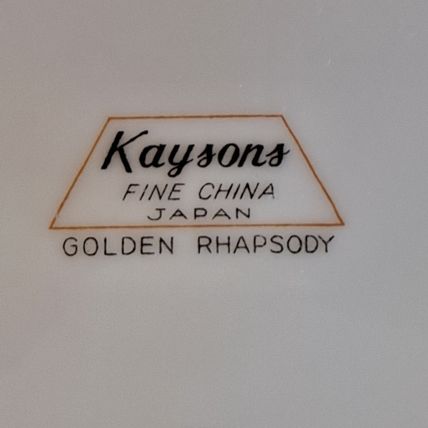 Vintage 4 KAYSONS Fine China GOLDEN RHAPSODY 9 1/4 Dinner PLATE 86186 Japan 1961