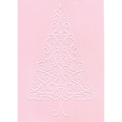 5"x7" Embossed Card. 10 Sheets. Christmas Tree (22). Cardmaking Scrapbooking