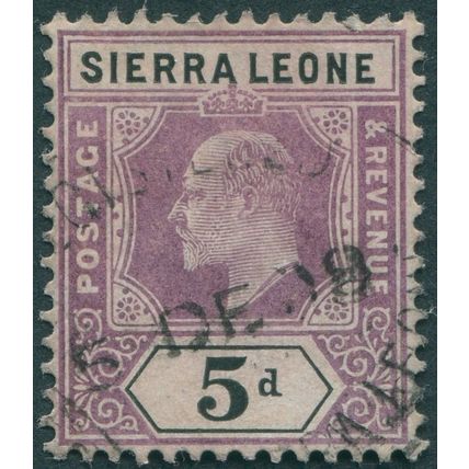 Sierra Leone 1905 5d dull purple & black SG93 used