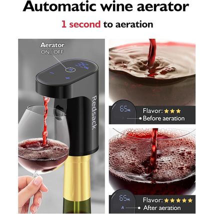 Electric Wine Decanter Aerator Dispenser Pourer Whiskey Adjustable Quantity Liqu