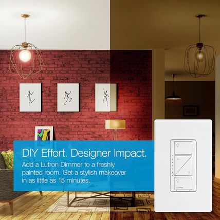 Lutron Caseta Original Smart Dimmer Switch (Lutron Smart Hub Required), for LED