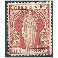 Virgin Islands 1899.SG44 1d Brick-Red Mounted Mint.