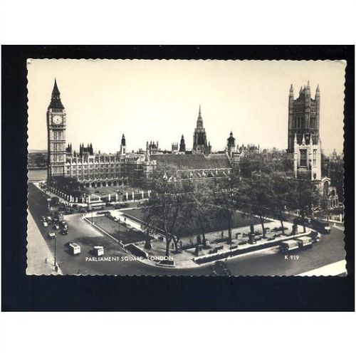 LONDON Parliament Square Postcard by Valentine (K.919)
