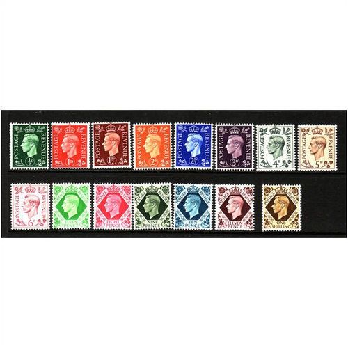 GREAT BRITAIN 1937 GEORGE VI 1/2d - 1s SG 462 / 475 15 VALS U/M MINT #1