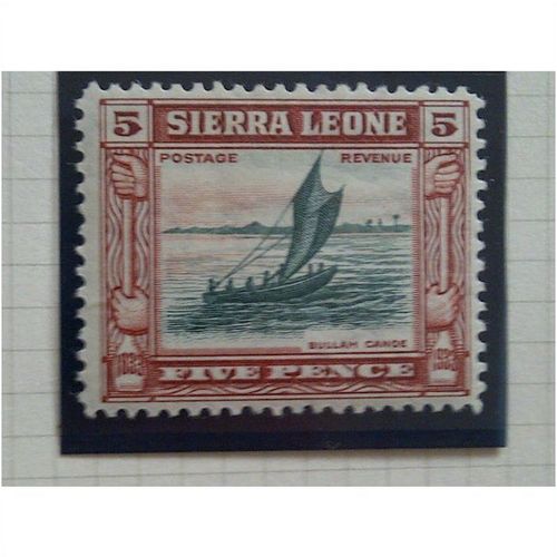 Sierra Leone KGV 1933 Slavery Wilberforce 5d Green & Chestnut Mounted Mint SG174