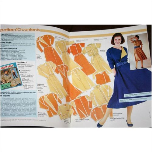 Vintage 1980 Dress Jacket Top Sewing Pattern & Booklet Size 8 10 12 14 16