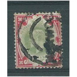 edward 1/- red and green. sg257 washed out see scan a