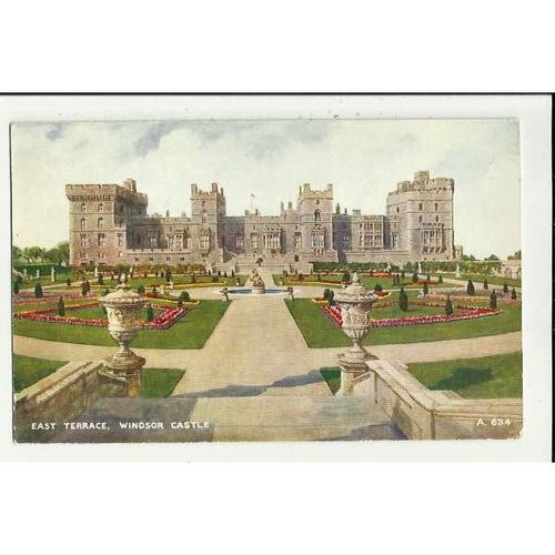 A654 Berkshire WINDSOR CASTLE East Terrace Valentine "Art Colour" Postcard