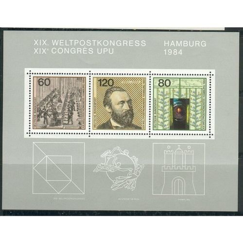 Germany 1984 - SG MS2065 - Universal Postal Union Congress, Hamburg (unused)