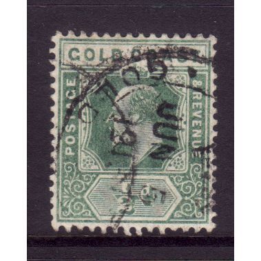 GOLD COAST 1907 SG 59 1/2d DULL GREEN FINE USED #3