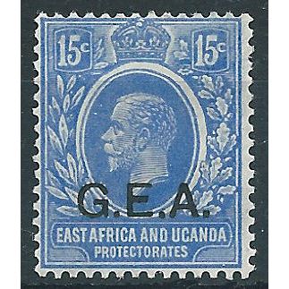German Eaast Africa 1921 SG64 15c Bright Blue Mounted Mint .. ..