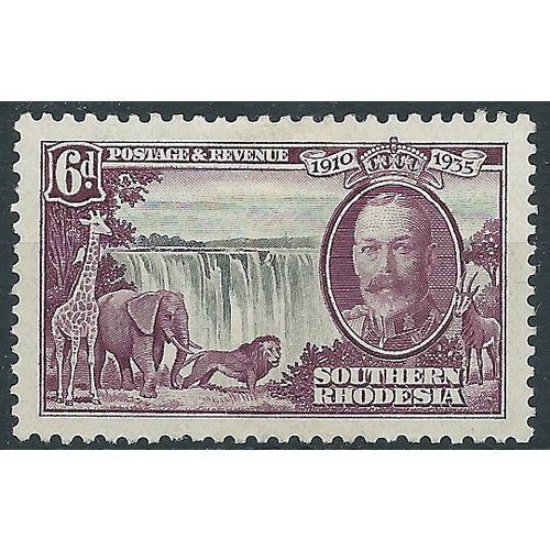 Southern Rhodesia 1935 SG34 6d Blue & Purple Silver Jubilee Mounted Mint..