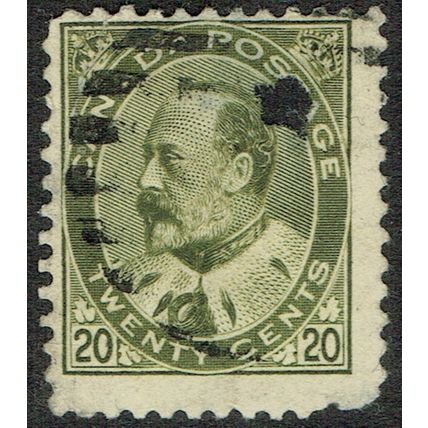 Canada 1903 20c Deep Olive Green SG186 AvU