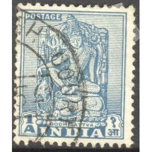 India 1949 - SG 333 - 1a blue - Bodhisattva - used 9