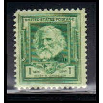 864 1c Henry Longfellow Fine MNH KA2522
