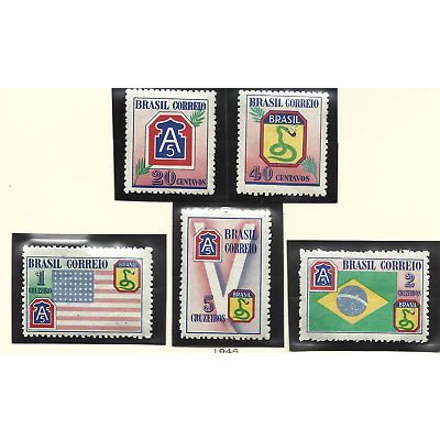 Brazil Stamps Scott #635 To 639, Mint Lightly Hinged