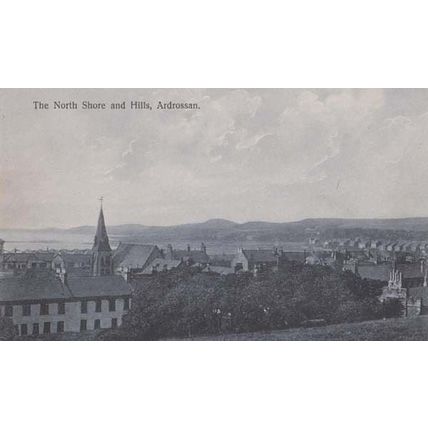 Androssan Hills North Shore Church Antique Aerial Postcard