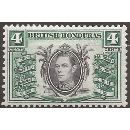 British Honduras 1938 SG153 4c Black & Green Mounted Mint .