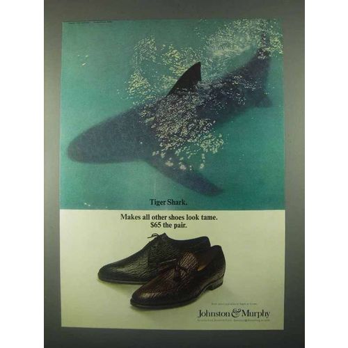 1967 Johnston & Murphy Tiger Shark Shoes Ad