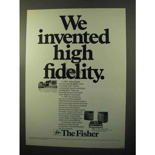 1970 Fisher 3580 Compact Stereo System Ad - We Invented