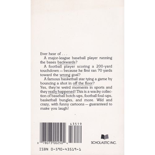 Weird Moments in Sports by Bruce Weber ( Scholastic | 1st. Print | 1975 )