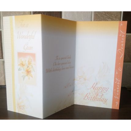 Gran Birthday Cards - 3-fold card - Glitter Card - 002