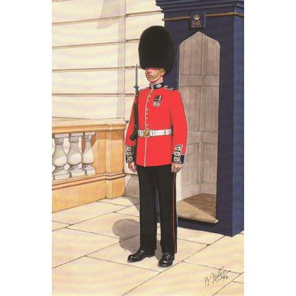Guardsman Scots Guards 1992 Military Uniform Postcard (U13614)