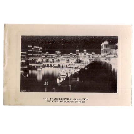 FRANCO-BRITISH EXHIBITION, LONDON. 1908 unused antique postcard by Rapid Photo =