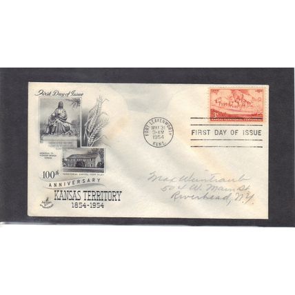 FDC Art Craft 1061 3c Kansas (Cachet-Pencil/A) CV42753