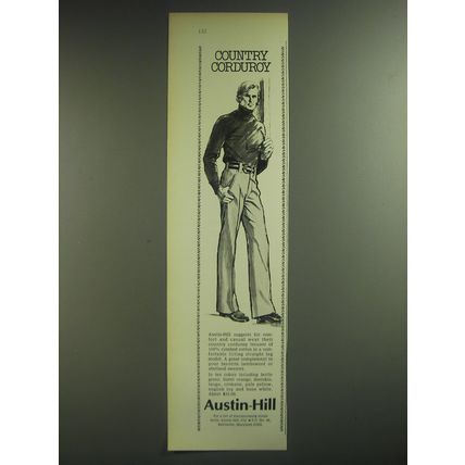 1974 Austin Hill Country Corduroy Trousers Advertisement
