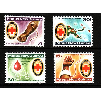 PAPUA NEW GUINEA 1980 SG 393 / 396 SET 4 VALS U/M MINT#2