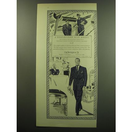 1949 F.R. Tripler Hickey-Freeman Suits Ad - A Distinctive Suit Model