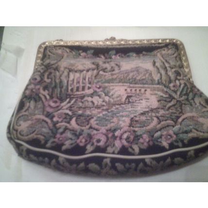 Tapestry like coin purse vintage