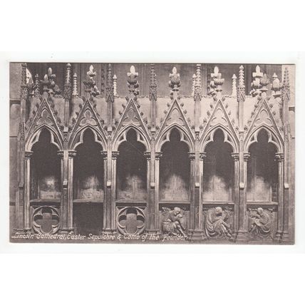 Easter Sepulchre & Tomb of the Founder Lincoln Cathedral Postcard