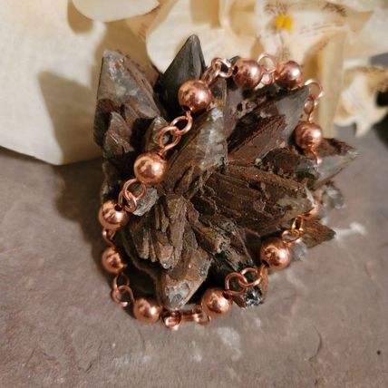 Handmade Copper Bead Chain Bracelet