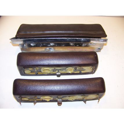 1971 CHRYSLER IMPERIAL 2D BROWN ARMRESTS OEM LEBARON (3)