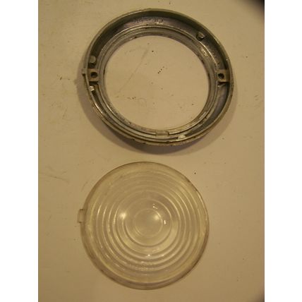 1950 DESOTO GRILL FRONT TURN SIGNAL LENS & BEZEL 1951 52 DELUXE