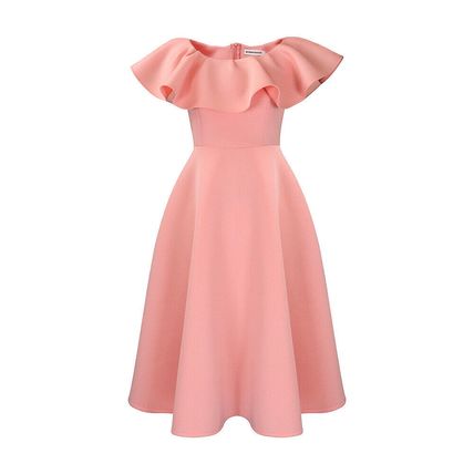 Fashion temperament ruffled large skirt swing party dress dress dress